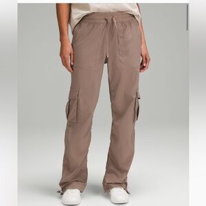 lululemon dance studio cargo pant large tan